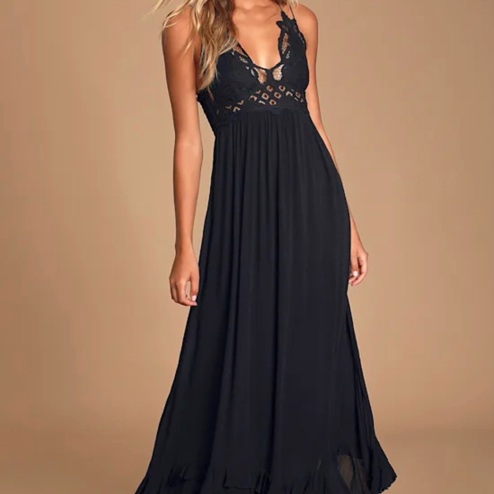 Free People Adella Maxi Slip Lace Dress - NWOT